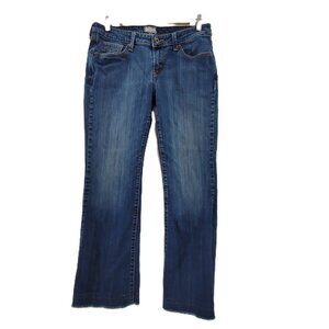 Levis Jeans Women's 10 Blue Bootcut Raw Hem Low Rise Stretch Red Tab 5 Pockets